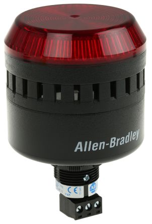 Allen Bradley 855PC Series Red Sounder-Beacon Combination, IP65, IP56, IP54 24V ac/dc Surface, Vertical, Magnetic,