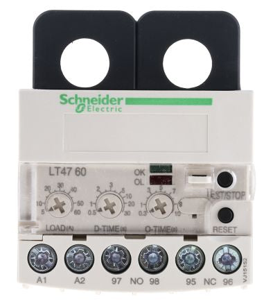 Schneider Electric, LT47 Overload Relay 1 NO/1 NC, 5A, 60 A F.L.C, 60A Contact Rating, 55 W