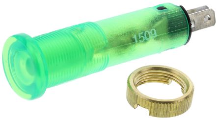 Schneider Electric, Harmony, Flush Green LED Panel Mount Indicator Pilot Light, 8.2 mm Cutout, IP40, Round, 24V