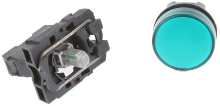 Schneider Electric, Harmony, Panel Mount Green LED Pilot Light, 22 mm Cutout, IP66, IP67, Round
