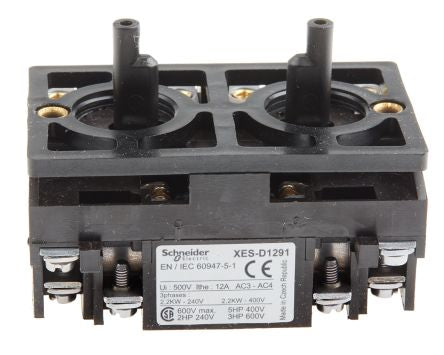 Schneider Electric XAC Series Contact Block, 600V, 2 NO