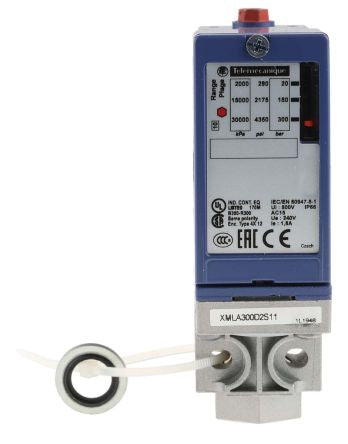 Telemecanique Sensors XMLB Series Pressure Sensor, Relay Output 22 bar 300 bar, Differential Reading