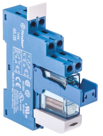 Finder 48 Series Interface Relay, DIN Rail, 12V dc Coil, DPDT, 41mA