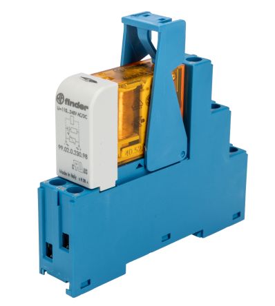 Finder 48 Series Interface Relay, DIN Rail, 110V ac Coil, DPDT, 10.1mA