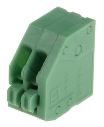 Phoenix Contact PTSA 0.5/2-2.5-F Series Straight PCB Terminal Block, 2 Contact(s), 2.5 mm Pitch, 1 Row