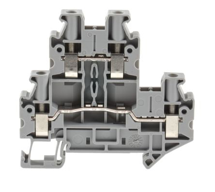 Phoenix Contact 3044814 UTTB Clipline Series Double Level Terminal Block Grey, 0.14mm², 6 mm², 2-Level, Screw, ATEX