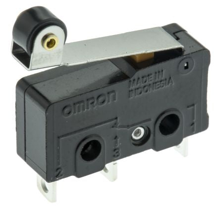 Omron Roller Lever Micro Switch, Solder Terminal, 10.1A, 250 V ac, 30 V dc, SPDT, IP40