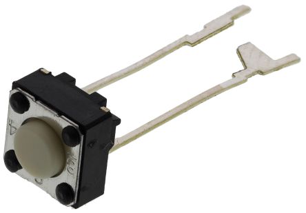 Omron Grey Tactile Switch Plunger, 0.9 mm, SPST 50mA 24 V dc, Through Hole