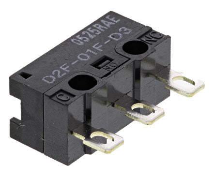 Omron Pin Plunger Micro Switch, Solder Terminal, 100mA, 30 V dc, SPDT, IP40