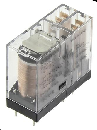 Omron PCB Power Relay, 12V dc Coil, 5A Switching Current, DPDT