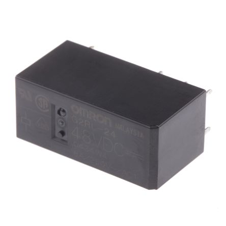 Omron PCB Power Relay, 48V dc Coil, 5A Switching Current, DPDT