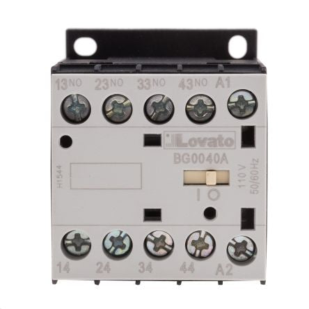 Lovato BG Contactor Relay, 110V ac Coil, 4-Pole, 10 A, 4 NO, 690V ac