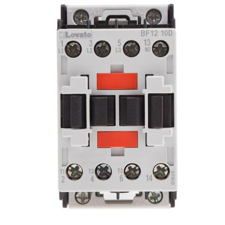 Lovato BF Contactor, 24V dc Coil, 3-Pole, 12 A, 5.5 kW 24V dc, 3 NO, 440V ac