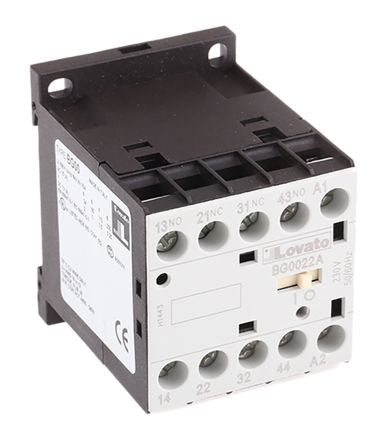 Lovato BG Contactor Relay, 230V ac Coil, 4-Pole, 10 A, 2 NO/2 NC, 690V ac