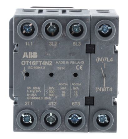 ABB 4-Pole Panel Mount Non-Fused Isolator Switch -, IP20, 16A, 560 kW