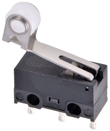 Omron Roller Lever Micro Switch, PCB Terminal Terminal, 1A, 30 V dc, SPDT, IP40