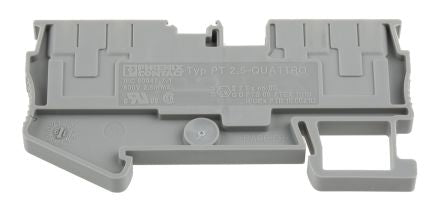 Phoenix Contact 3209578 PT 2.5-QUATTRO Series Feed Through Terminal Block Grey, 0.14mm², 4 mm², 1-Level, Push-in, ATEX