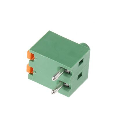 Phoenix Contact FK-MPT 0.5/2-3.5-H Series PCB Terminal Block, 2-Contact, 3.5 mm Pitch, 1 Row, 1928767