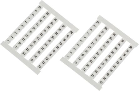 Weidmüller Numbers Terminal Marker for use with Terminal Block
