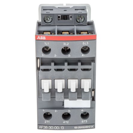 ABB AF38 Contactor, 230V dc Coil, 3-Pole, 24 A, 18.5 kW 250V, 3 NO, 690V ac