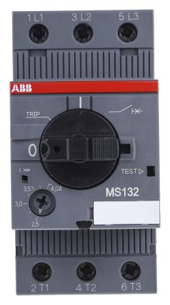 ABB 2.5A, 4 A MS132 Motor Protection Circuit Breaker, 600V, 70 °C, -25 °C