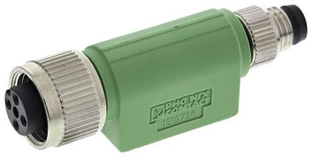 Phoenix Contact Straight Circular Connector Adapter 4 M8 Male 4 M12 Female