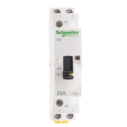 Schneider Electric Acti9 iCT Contactor, 230V ac Coil, 2-Pole, 25 A 240V, 2 NO, 250V ac
