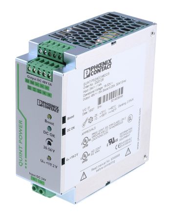 Phoenix Contact QUINT-PS/24DC/48DC/5 DC/DC Converter, 48V dc/ 5 A, 32V dc Input, 24V dc Input, DIN Rail 240 W, 70 °C Max