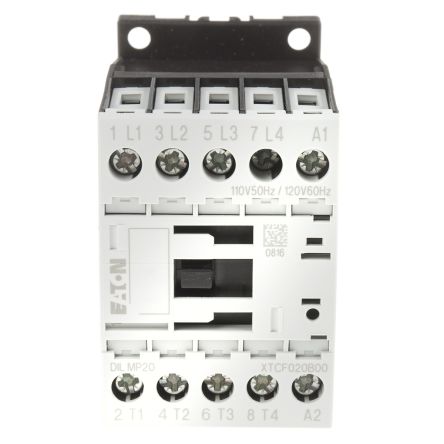 Eaton DILM Contactor, 110V ac Coil, 4-Pole, 22 A, 5.5 kW 110V ac, 4 NO, 400V ac