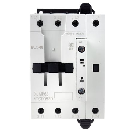 Eaton DILMP Contactor, 230V ac Coil, 4-Pole, 63 A, 18.5 kW 230V ac, 4 NO, 400V ac