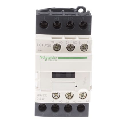 Schneider Electric TeSyS D Contactor, 48V dc Coil, 4-Pole 24V, 2 NO/2 NC, 690V ac/dc
