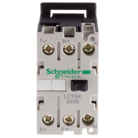 Schneider Electric TeSyS SK Contactor, 24V ac Coil, 2-Pole, 6 A 24V ac, 2 NO, 690V ac