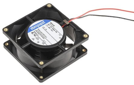 ebm-papst 8300 Series Axial Fan, 24V dc, 80 m³/h, 6 W, IP20 80 mm 32mm 32 mm