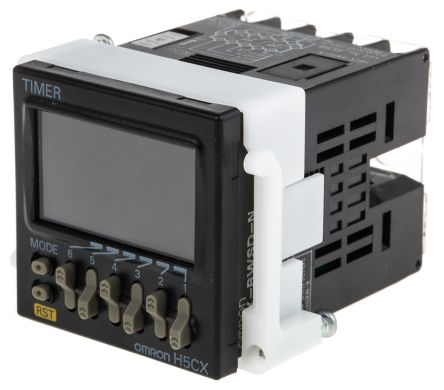 Omron H5CX Series Panel, Panel Mount Timer Relay, 2-Contact 24V ac, 0.001 s to 9999 h, 0.001 s to 9999 h,
