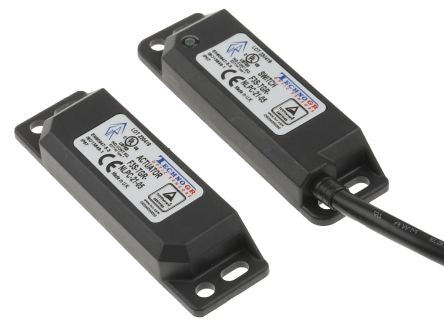 Omron F3S-TGR-N_C Series Magnetic Non-Contact Safety Switch, Plastic Housing, 24V dc, 2 NC, NO, 5 m Cable
