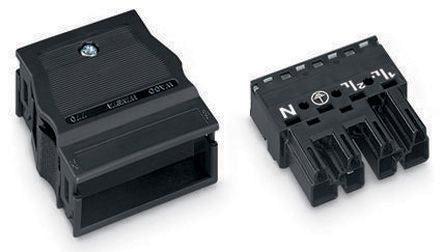 WAGO 770 Series Snap-in Distribution Block Male Cage Clamp, 4-Pole, 25A, 8-Way
