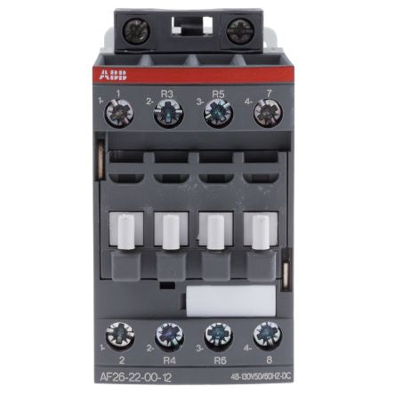 ABB AF26 Contactor, 110V ac/dc Coil, 4-Pole, 45 A, 11 kW 130V, 2 NO/2 NC, 690V ac