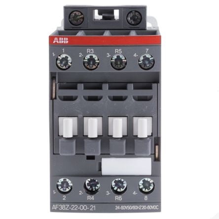 ABB AF38Z Contactor, 24V ac/dc Coil, 4-Pole, 55 A, 18.5 kW 60V, 2 NO/2 NC, 690V ac