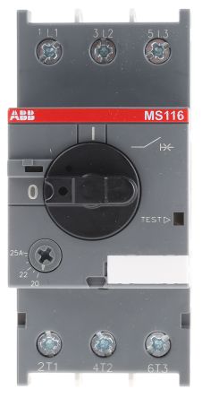 ABB 20A, 25 A MS116 Motor Protection Circuit Breaker, 690V, 70 °C, -25 °C