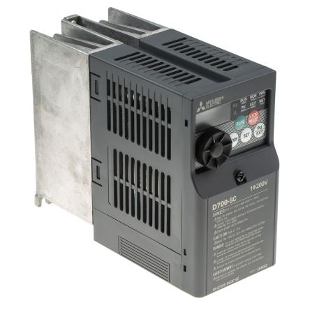 Mitsubishi Electric Inverter Drive, 0.75 kW, 1 Phase, FR-D720S Series 240V 4.2 A