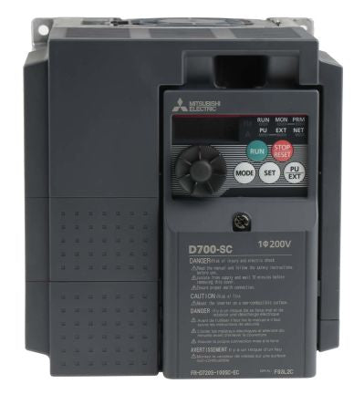 Mitsubishi Electric Inverter Drive, 2.2 kW, 1 Phase, FR-D720S Series 240V 10 A