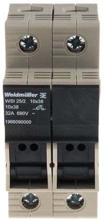Weidmüller 1966090000 W Series Fused DIN Rail Terminal Beige, 1-Level, Screw