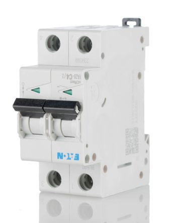 Eaton xEffect xEffect Miniature Circuit Breaker, 2-Pole, 4A, Type C, 400V ac AC, 6 kA Breaking Capacity