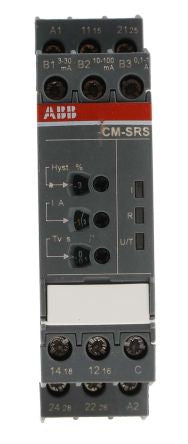 ABB Monitoring Relay, 1 Phase, DPDT, DIN Rail, 0.1mA to 100mA, 240 V dc, 240V ac