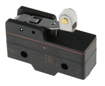 Omron Z Series Roller Lever Limit Switch, SPDT, IP62, Thermosetting Resin Housing, 500V ac, 15A