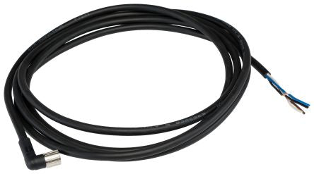 Omron Female 4 way Right Angle, Right Angle to Unterminated Free End Sensor Actuator Cable, 2 m