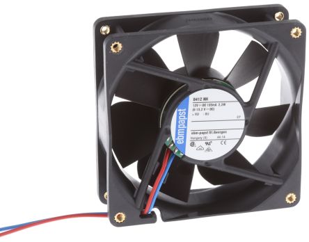 ebm-papst 8400 N Series Axial Fan, 12V dc, 79 m³/h, 2.2 W, IP20 80 mm 25mm 25 mm