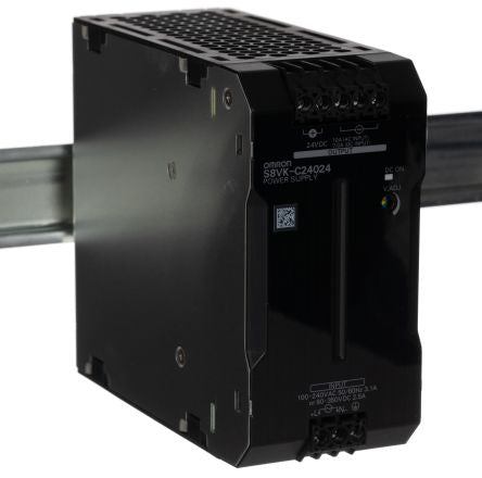 Omron S8VK-C Switched Mode DIN Rail Power Supply 350 V dc, 240V ac AC/DC Input 24V dc, 10 A Output DC 240 W