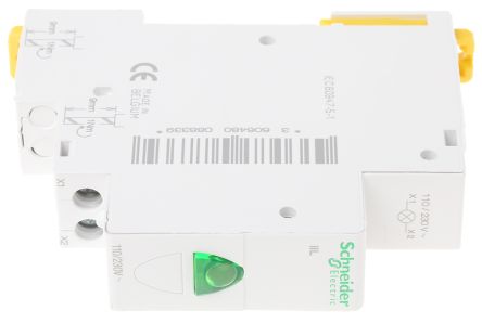 Schneider Electric, Acti9 Control, DIN Rail Green LED Indicator, IP20, IPXX, Round