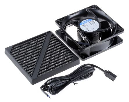 ebm-papst 4000 N Series Axial Fan Kit, 230V ac, 100 m³/h, 10 W, IP20 119 mm, 119mm, 38 mm